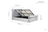 Sienna Fabric Side Ottoman Bed - Crush Velvet Steel